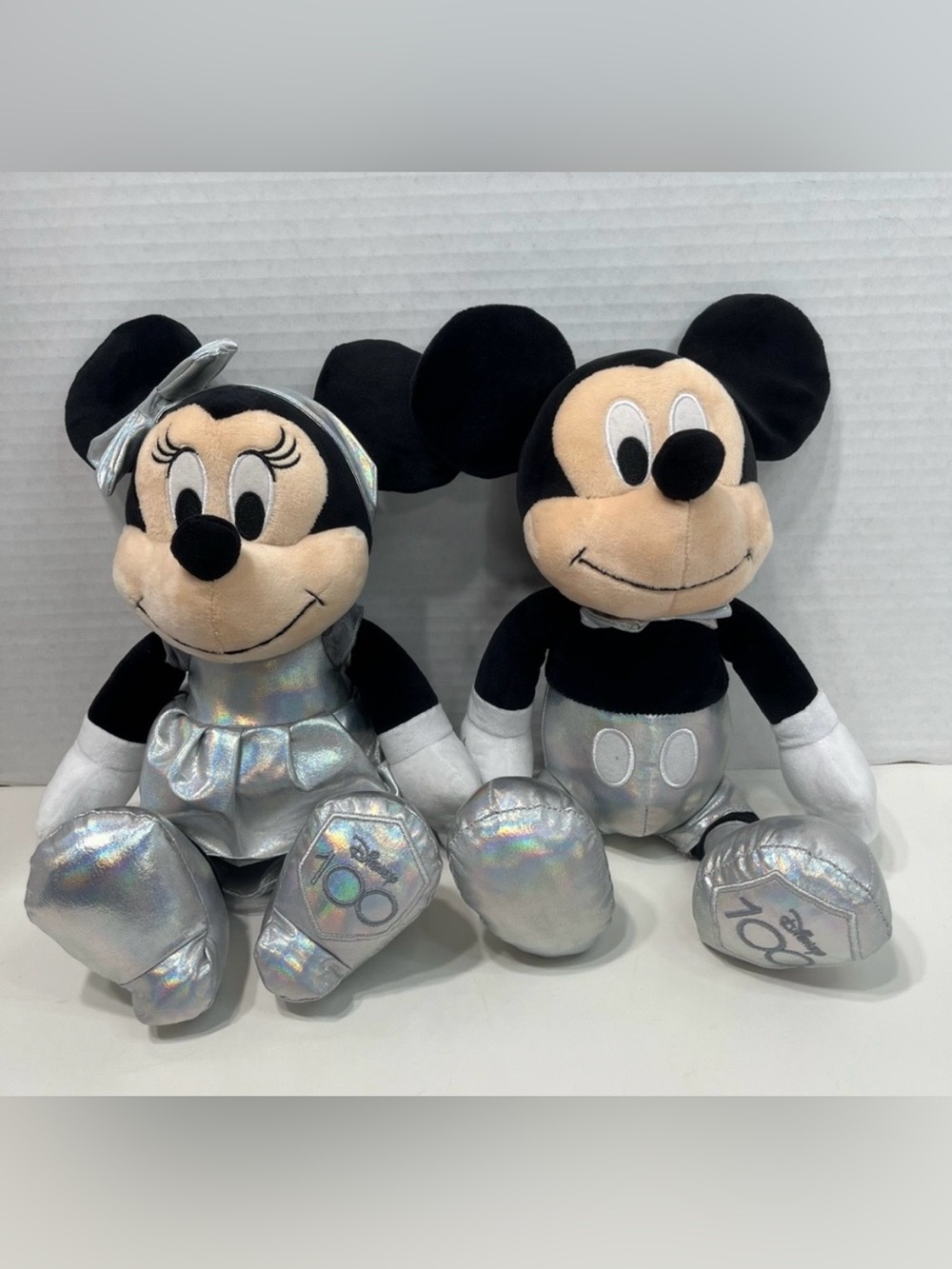 Disney Mickey and Minnie Mouse Plush 100 anniversary Set stuffed animal dolls